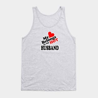 My Heart Belongs to My HOT Husband! (vintage look) Tank Top